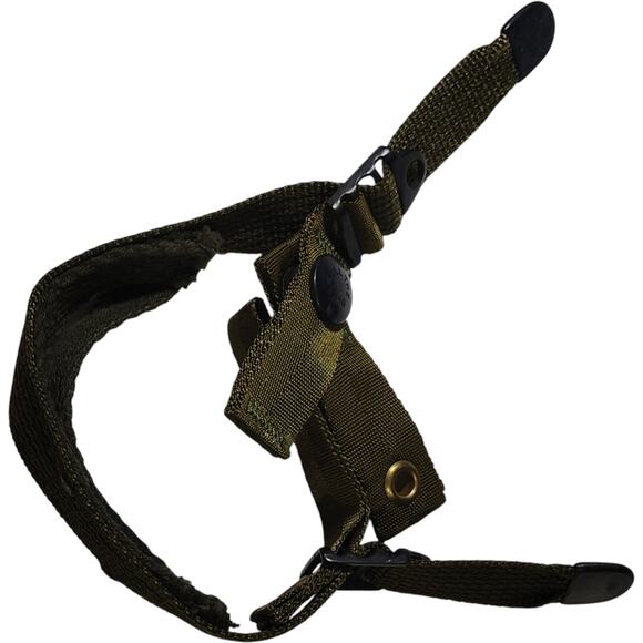 Pull-the-Dot Chinstrap – Green Nylon – NWOP – Helmet Retention Strap - Picture 3 of 3